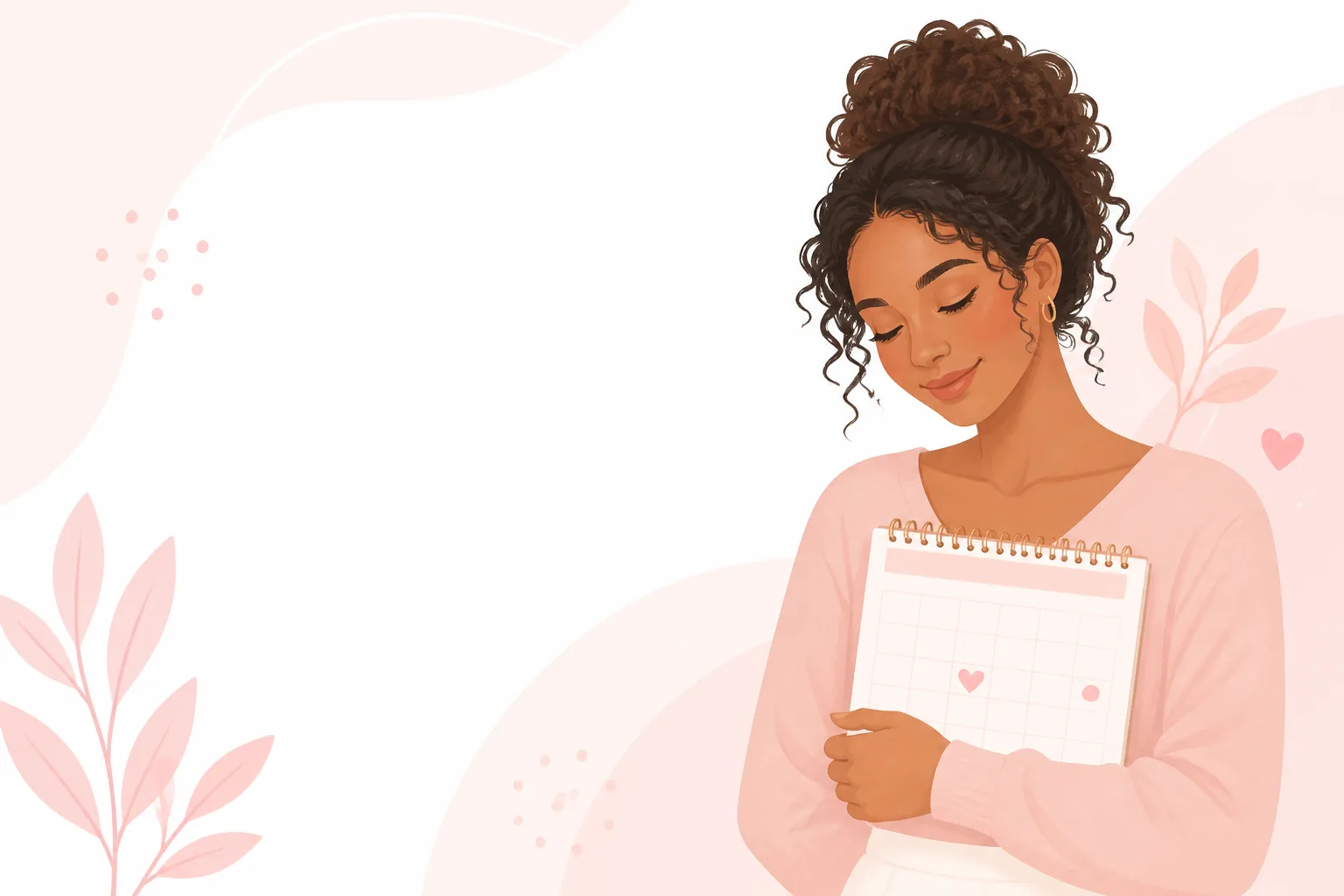 Ilustração decorativa — perguntas frequentes Mulher brasileira sorrindo em ambiente acolhedor
